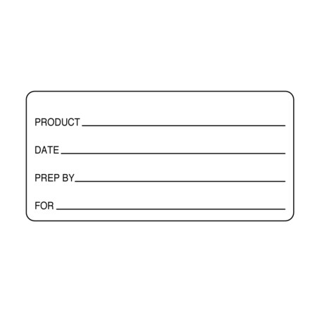Dissolvable Labels - Product/Date/Prep By/For 1-15/16 X 4